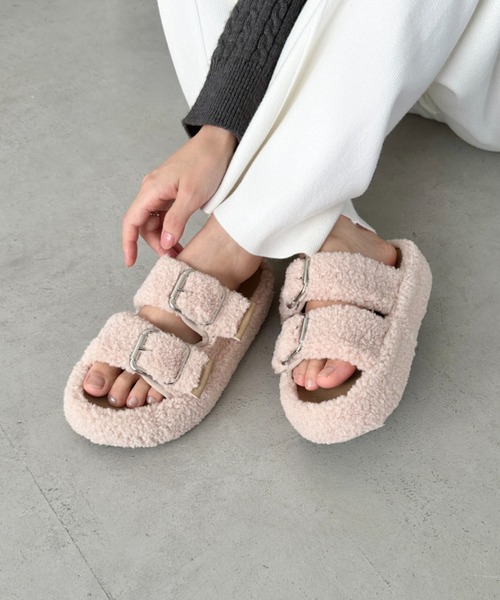 CLEA サンダル ボア厚底ベルトサンダル レディース : ZOZOTOWN Yahoo