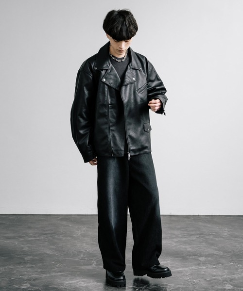 コーディロイ ワンタック ワイドパンツ Rocky Monroe パンツ コーデュロイ ブラスト加工ワンタック