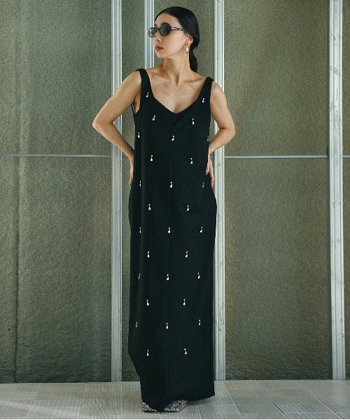 Ameri（アメリ） ワンピース UND ELSA BIJOU WOOL DRESS : ZOZOTOWN