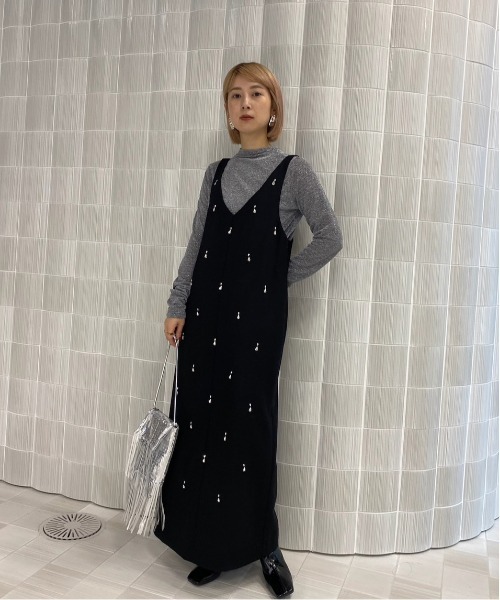 Ameri（アメリ） ワンピース UND ELSA BIJOU WOOL DRESS : ZOZOTOWN