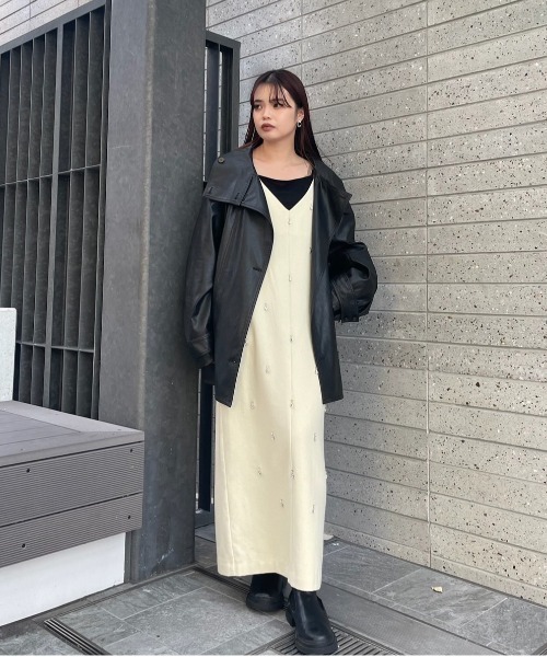 Ameri（アメリ） ワンピース UND ELSA BIJOU WOOL DRESS : ZOZOTOWN