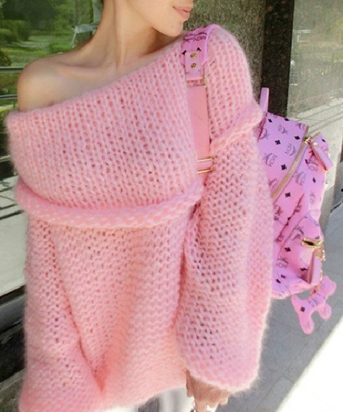 Ritomo De Ricco ニット セーター ざっくりオフショルニットセーター