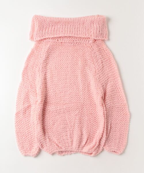 さゆ　ピンク オフショルダー ニットセーター ジーラ GeeRA ショート丈オフショルニット （ピンク） - ファッション