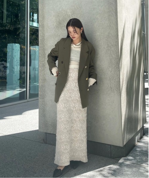 Ameri（アメリ） ロング スカート DAMASK REVERSIBLE KNIT SKIRT
