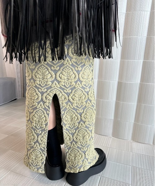 Ameri（アメリ） ロング スカート DAMASK REVERSIBLE KNIT SKIRT