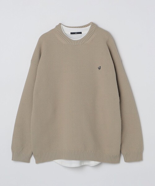 SHIPS セーター ニット 「WEB限定」SHIPS: ワンポイントロゴ