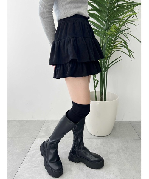 スカート コーデュロイミニティアードスカート : ZOZOTOWN Yahoo!店