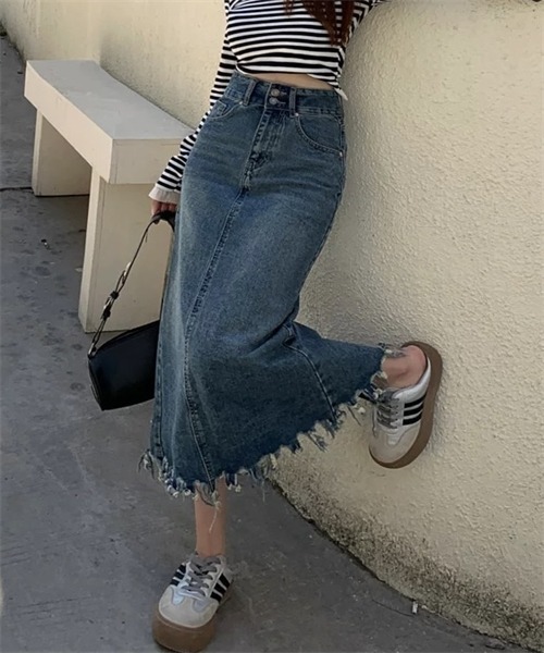 Dream garden（ドリームガーデン） デニムスカート バックスリット