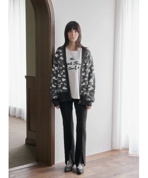 COEL（コエル） カーディガン ハートジャガードビッグカーディガン