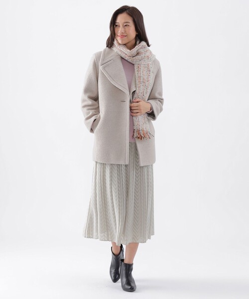 TRANS WORK ピーコート pコート ボンディングブークレーコート  