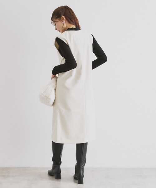 index（インデックス） ワンピース スリットネックジャンパースカート