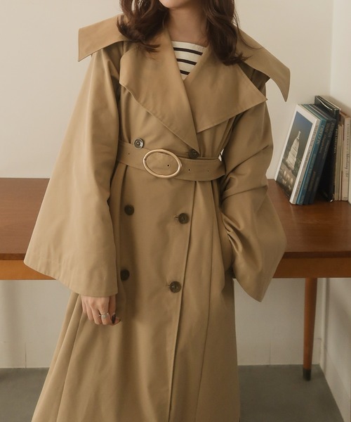 mideal コート トレンチコート cape detail trench coat / ケープ 