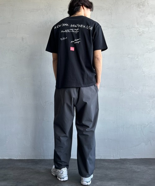 tシャツ 「MANHATTAN PORTAGE/マンハッタンポーテージ」 別注 4WAYストレッチ バックプリントTシャツ レディース メンズ Manhattan Portage tシャツ 「MANHATTAN PORTAGE/マンハッタン
