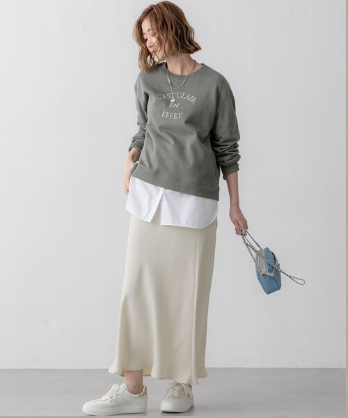 tシャツ 「洗える」コットンテリー ロゴ スウェット レディース 23区 tシャツ 「洗える」コットンテリー ロゴ スウェット