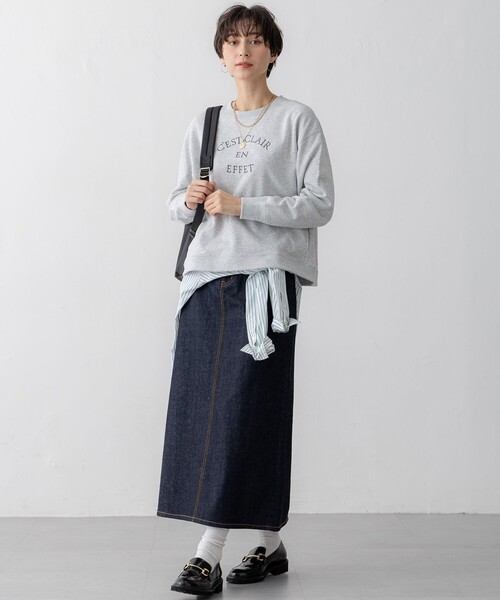 tシャツ 「洗える」コットンテリー ロゴ スウェット レディース 23区 tシャツ 「洗える」コットンテリー ロゴ スウェット