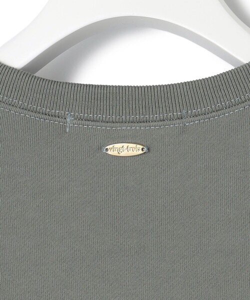 tシャツ 「洗える」コットンテリー ロゴ スウェット レディース 23区 tシャツ 「洗える」コットンテリー ロゴ スウェット