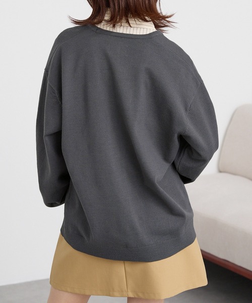 PENNEY’S◆カーディガン(厚手)/--/コットン/GRY/F21-GR-31 PENNEY'S(ペニーズ) / カーディガン(厚手)/--/コットン/KHK/無地