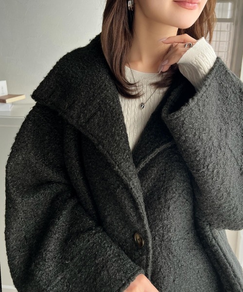 「classicalelf」 ステンカラーコート SMALL アイボリー レディース_画像2