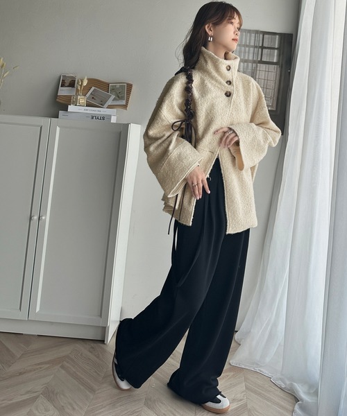 「classicalelf」 ステンカラーコート SMALL アイボリー レディース_画像9