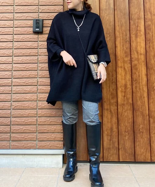 ニット セーター タートルニットポンチョ レディース : ZOZOTOWN Yahoo