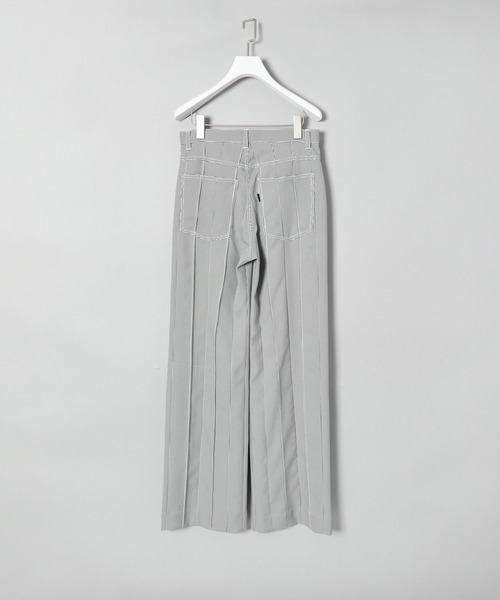 MASU PLEATED PANTS サイズ46 MASU(エムエーエスユー)のPLEATED PANTS GRAYの通販｜PALETTE