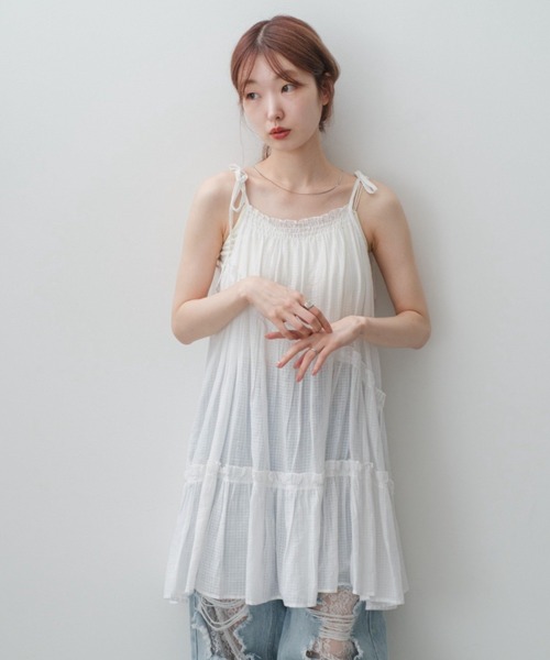 kastane インド綿ティアードチュニック Kastane チュニック インド綿ティアードチュニック : ZOZOTOWN