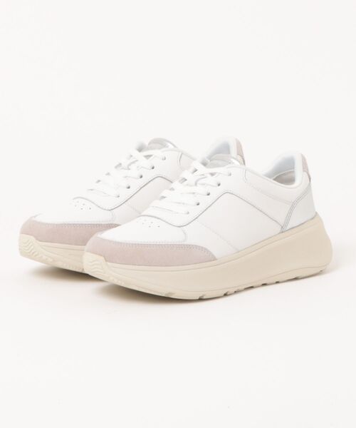 スニーカー F-MODE LEATHER/SUEDE/METALLIC FLATFORM SNEAKERS レディース