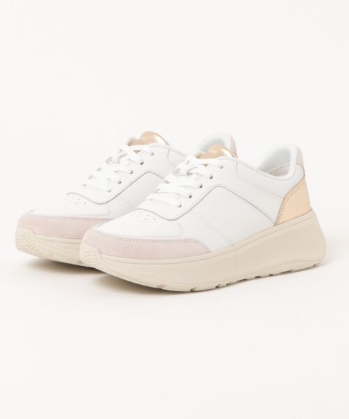 スニーカー F-MODE LEATHER/SUEDE/METALLIC FLATFORM SNEAKERS レディース_2