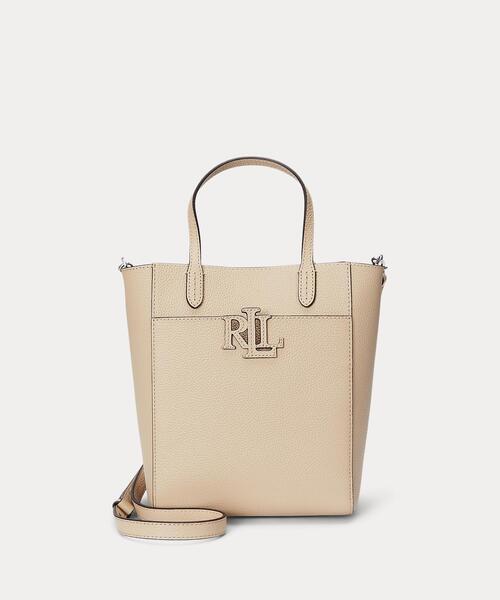LAUREN RALPH トートバッグ ペブルド レザー スモール Cameryn