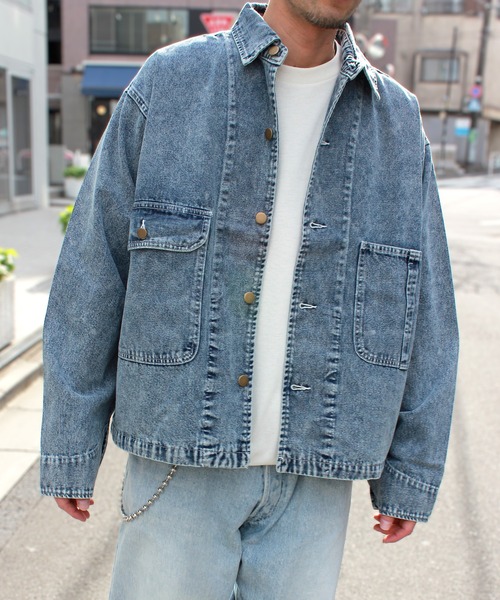 デニムジャケット gジャン 「yield select」ルーズデニムジャケット