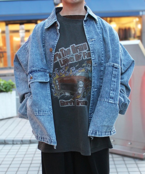 デニムジャケット gジャン 「yield select」ルーズデニムジャケット