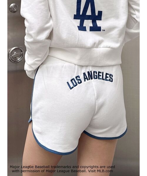 MLB パンツ GYDA「MLB」BACK LOGOスウェットショートパンツ