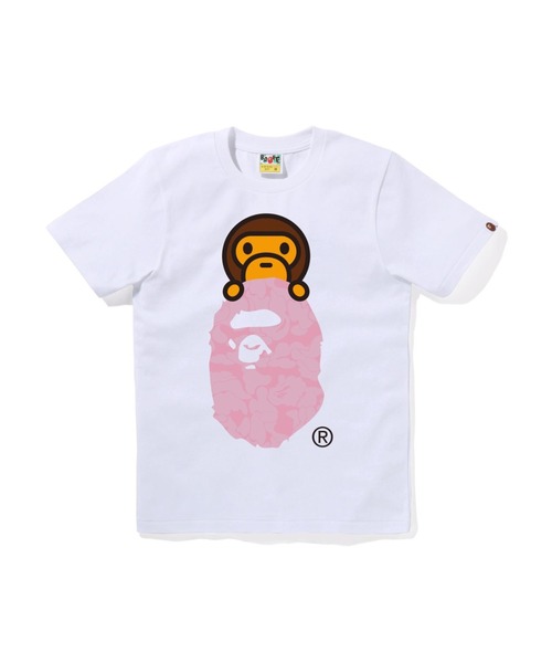 トップス A BATHING APE SOLID CAMO MILO TEE SOLID CAMO MILO ON APE HEAD TEE | bape.com
