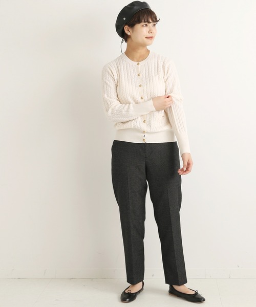 「IENA」 ニットカーディガン FREE ベージュ レディース_画像6
