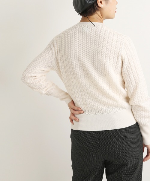 「IENA」 ニットカーディガン FREE ベージュ レディース_画像8