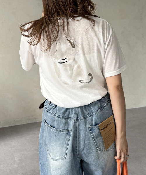 tシャツ シアー フロッキー Tシャツ レディース CPCM tシャツ シアーフロッキー半袖T レディース : ZOZOTOWN