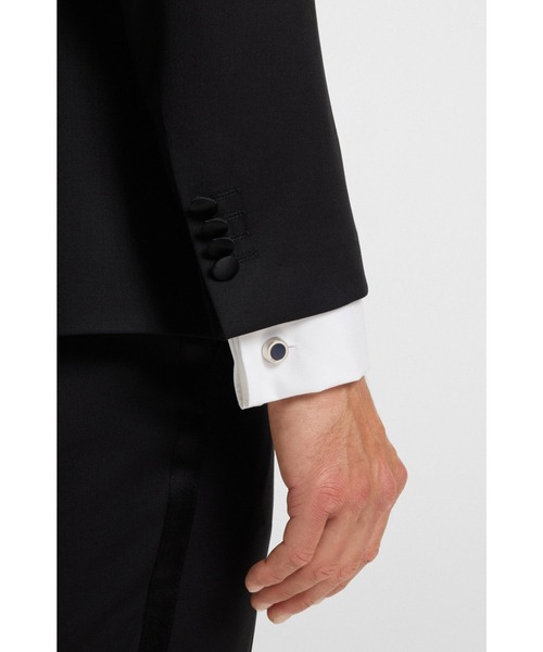 BOSS（HUGO BOSS） カフスボタン カフス ラウンドカフリンク ブラック