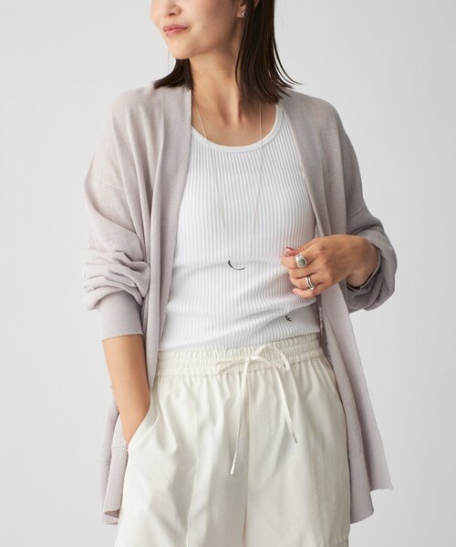 VERMEIL par iena カーディガン Linen knit topper レディース
