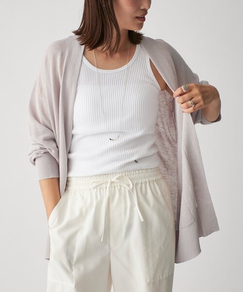 VERMEIL par iena カーディガン Linen knit topper レディース