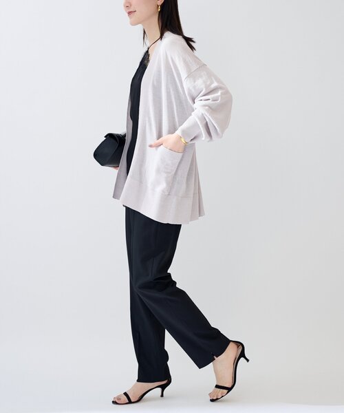 VERMEIL par iena カーディガン Linen knit topper レディース