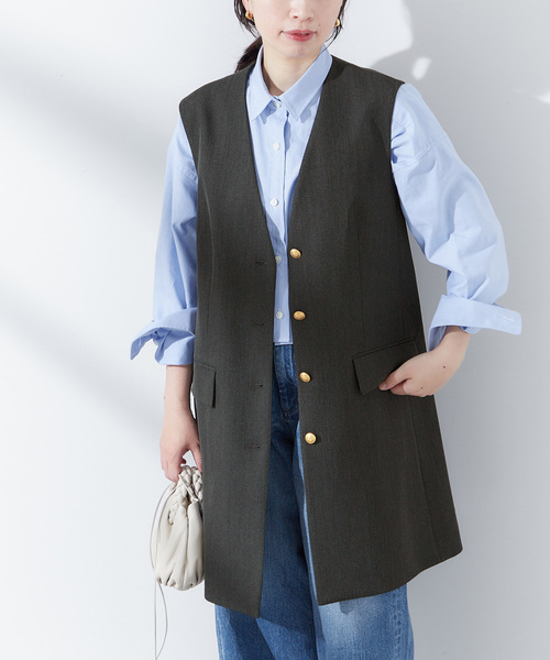美品　LESSAGE JOURNAL STANDARD ネイビー ベスト 美品LESSAGE JOURNAL STANDARD ネイビー ベスト