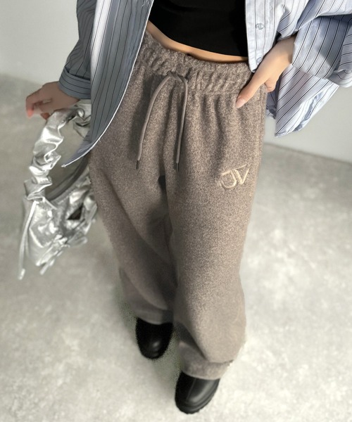 Java ワイドパンツ スウェットパンツ ジャージ 「JaVaジャバコラボ」裾