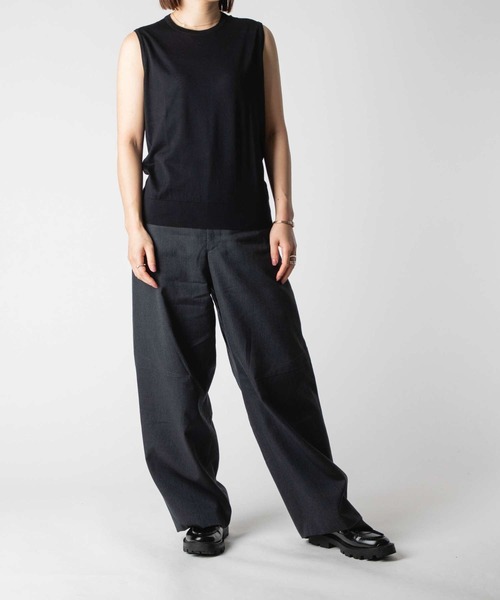 tシャツ JOHN SMEDLEY KERRY ジョンスメドレー ノースリーブ コットンニット プルオーバー Tシャツ レディース JOHN SMEDLEY tシャツ KERRY ジョンスメドレー ノースリーブ