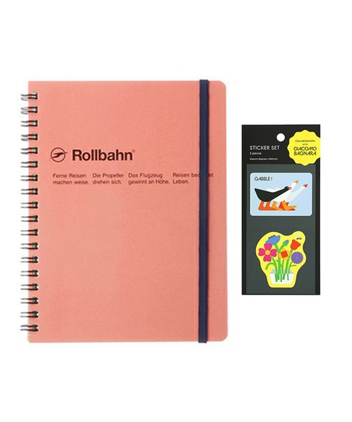 Rollbahn 手帳 ロルバーン ポケット付メモL 2点セット（Giacomo