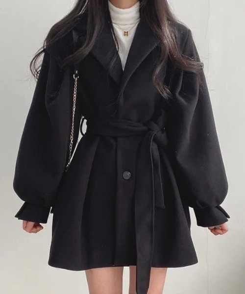 「DIAVEL」 チェスターコート M ブラック レディース_画像7