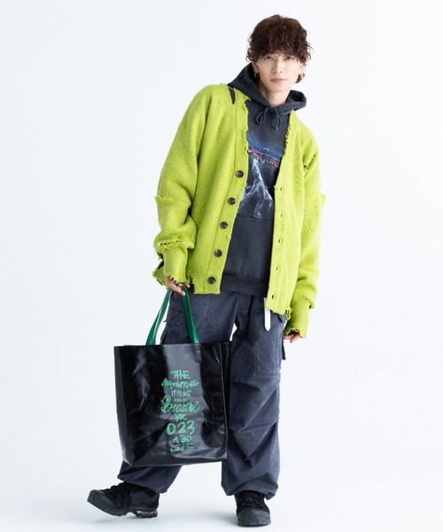 「MASONPRINCE」 ニットカーディガン S アイボリー メンズ_画像2