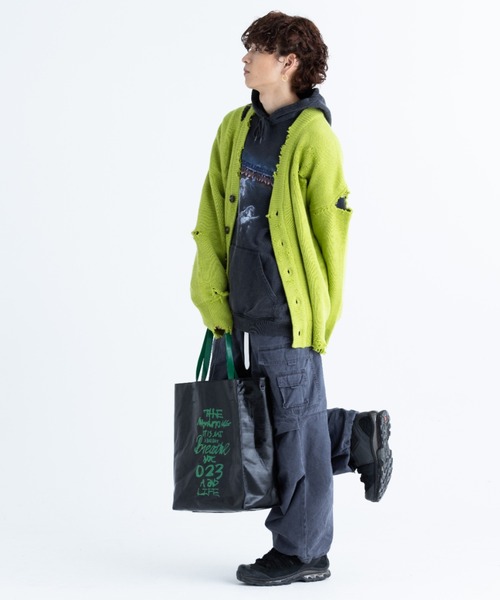 「MASONPRINCE」 ニットカーディガン S アイボリー メンズ_画像4