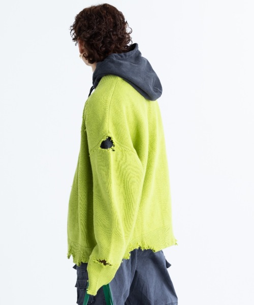 「MASONPRINCE」 ニットカーディガン S アイボリー メンズ_画像7