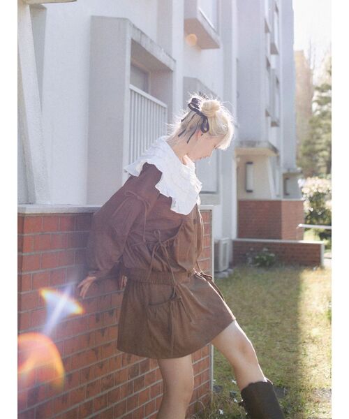 merryjenny ribbon vintage like レザージャケット 新色登場♡】ribbon Vintage like オーバージャケット｜メリー