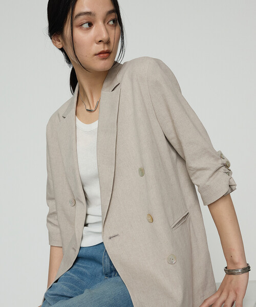 K.T KIYOKO TAKASE ジャケット テーラードジャケット リネン